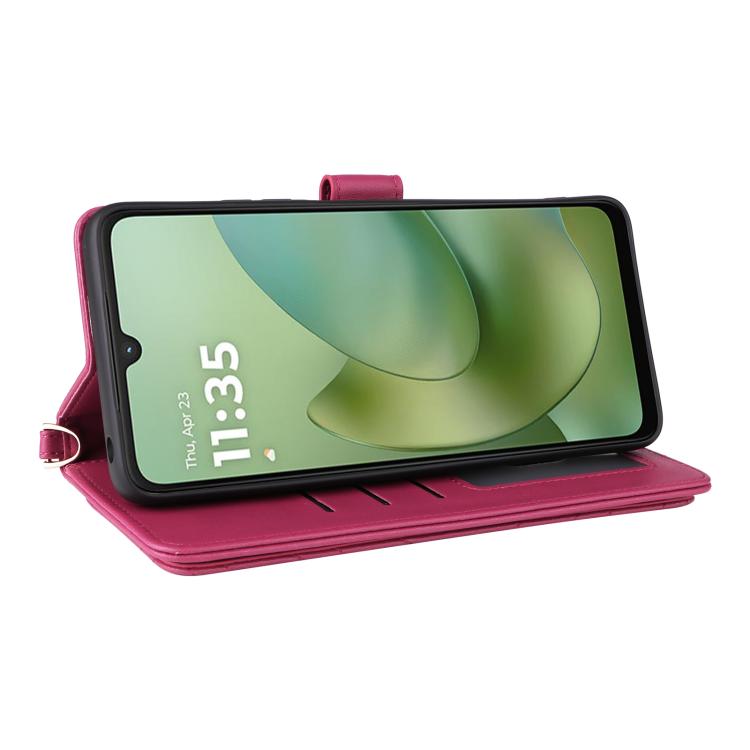 For Motorola Moto G06 4G Multifunctional 6-Card Slots Leather Phone Case with Wrist Strap