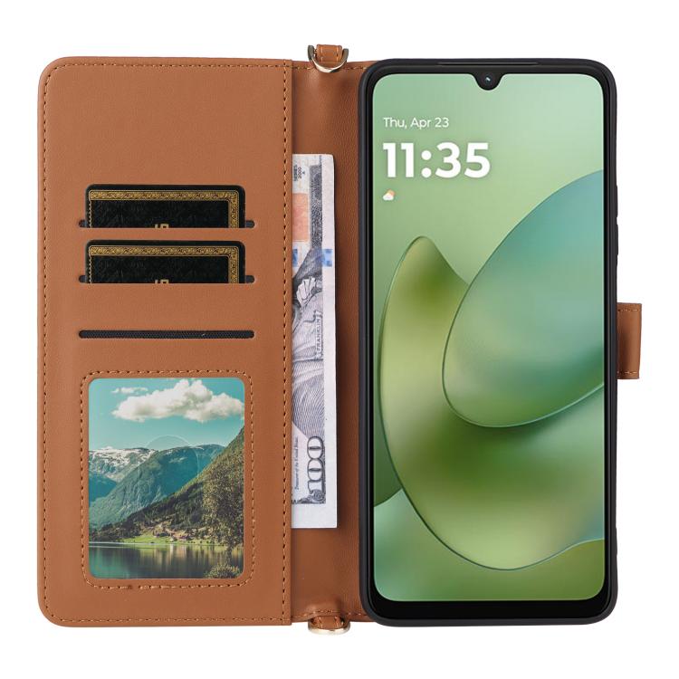 For Motorola Moto G06 4G Multifunctional 6-Card Slots Leather Phone Case with Wrist Strap