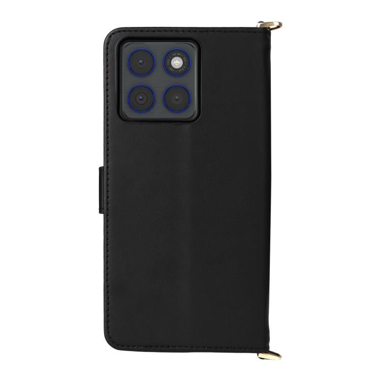 For Motorola Edge 70 5G Multifunctional 6-Card Slots Leather Phone Case with Wrist Strap