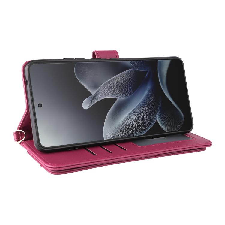 For Motorola Edge 70 5G Multifunctional 6-Card Slots Leather Phone Case with Wrist Strap