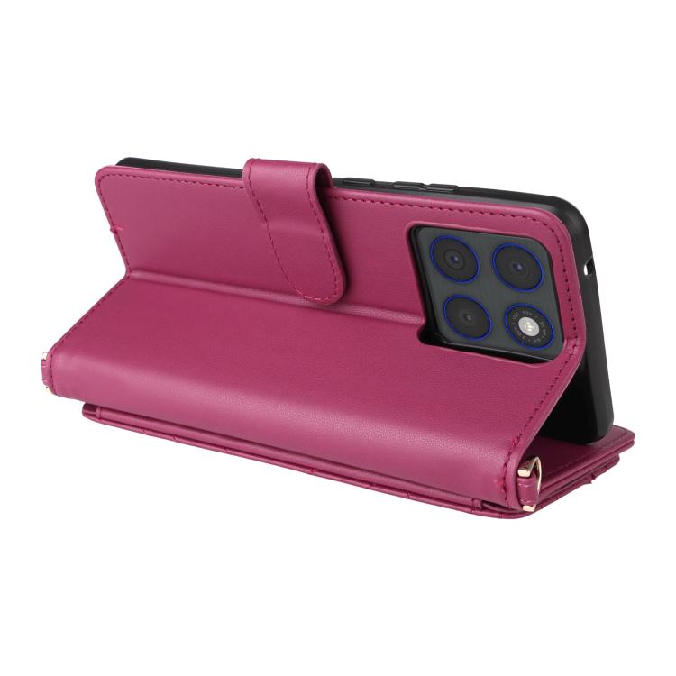 For Motorola Edge 70 5G Multifunctional 6-Card Slots Leather Phone Case with Wrist Strap
