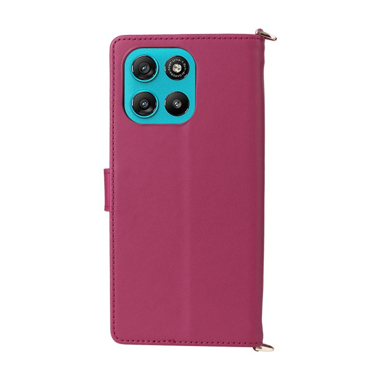 For Motorola Moto G67 Power / G57 Power Multifunctional 6-Card Slots Leather Phone Case with Wrist Strap