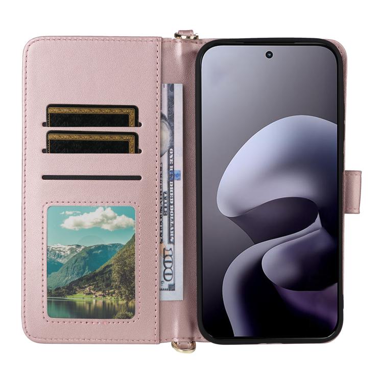 For Motorola Moto G67 5G / G77 5G Multifunctional 6-Card Slots Leather Phone Case with Wrist Strap