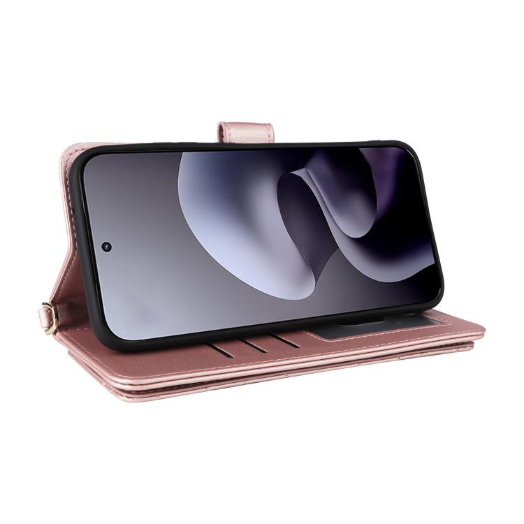 For Motorola Moto G67 5G / G77 5G Multifunctional 6-Card Slots Leather Phone Case with Wrist Strap