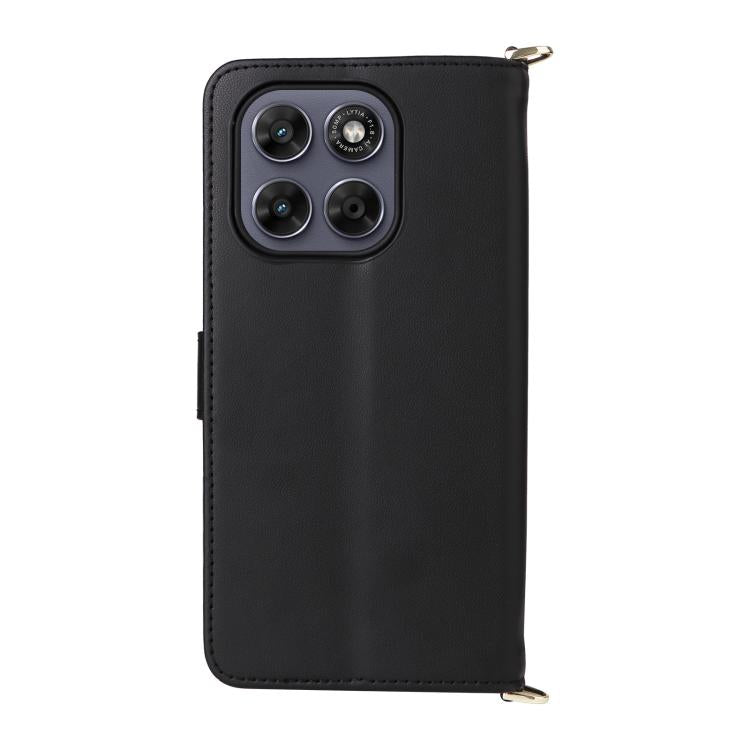 For Motorola Moto G67 5G / G77 5G Multifunctional 6-Card Slots Leather Phone Case with Wrist Strap