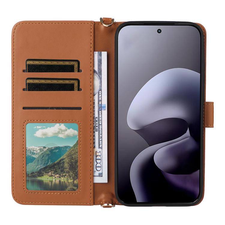 For Motorola Moto G67 5G / G77 5G Multifunctional 6-Card Slots Leather Phone Case with Wrist Strap