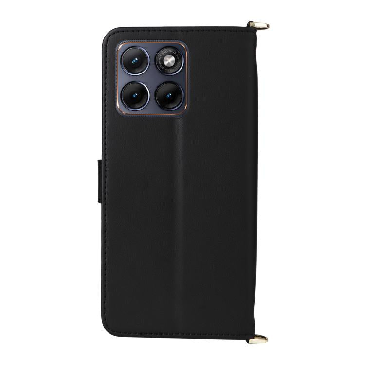 For Motorola Edge 70 Fusion 5G Multifunctional 6-Card Slots Leather Phone Case with Wrist Strap