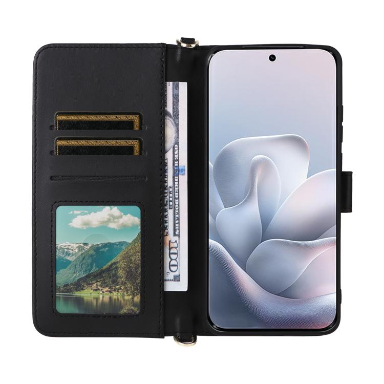 For Motorola Edge 70 Fusion 5G Multifunctional 6-Card Slots Leather Phone Case with Wrist Strap