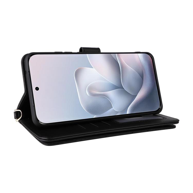 For Motorola Edge 70 Fusion 5G Multifunctional 6-Card Slots Leather Phone Case with Wrist Strap