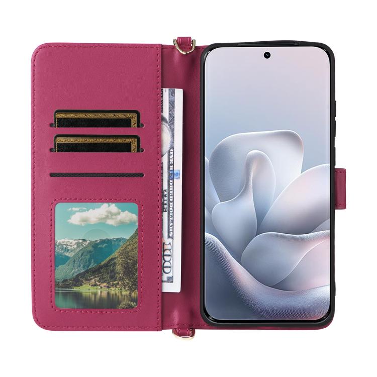 For Motorola Edge 70 Fusion 5G Multifunctional 6-Card Slots Leather Phone Case with Wrist Strap