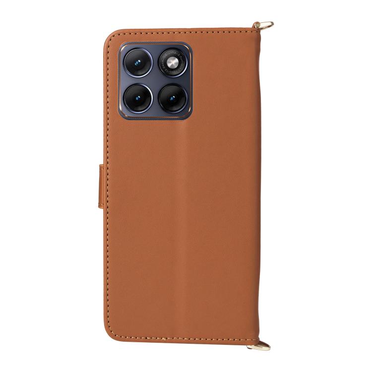 For Motorola Edge 70 Fusion 5G Multifunctional 6-Card Slots Leather Phone Case with Wrist Strap
