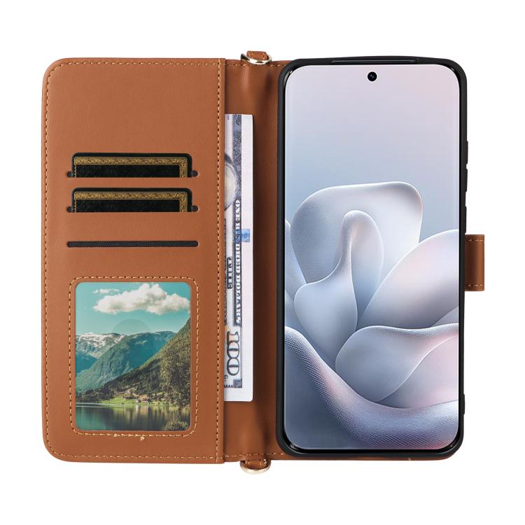 For Motorola Edge 70 Fusion 5G Multifunctional 6-Card Slots Leather Phone Case with Wrist Strap