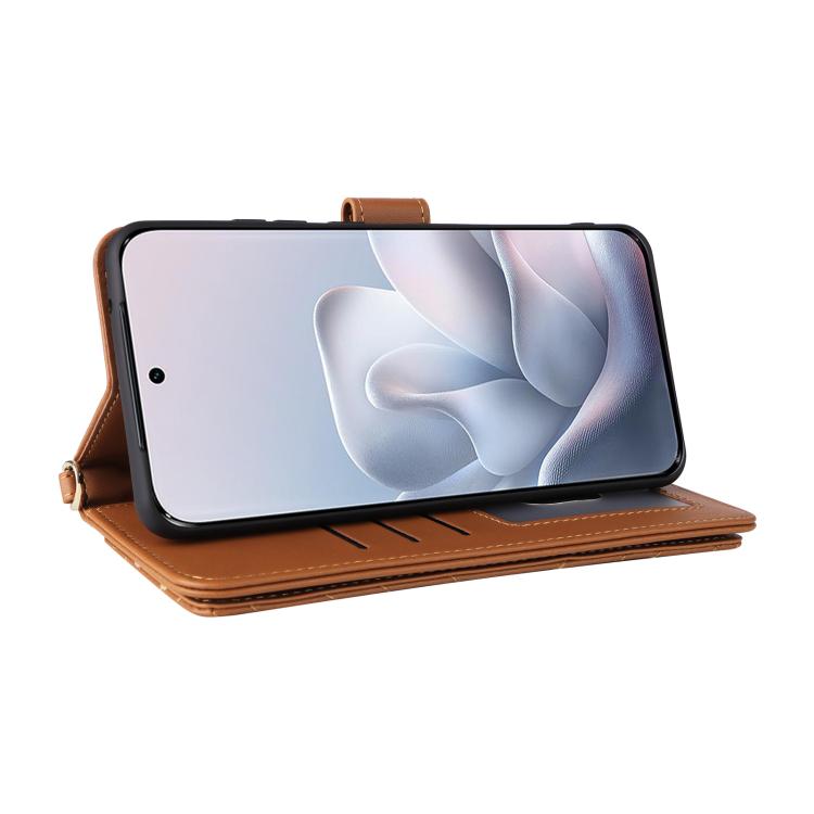 For Motorola Edge 70 Fusion 5G Multifunctional 6-Card Slots Leather Phone Case with Wrist Strap