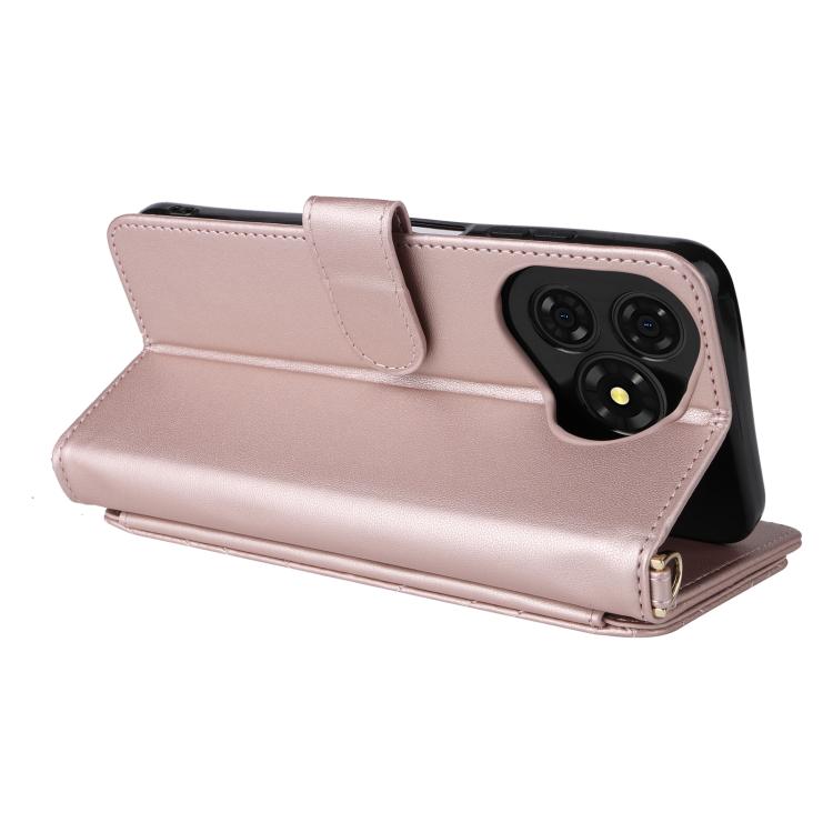 For Ulefone Note 19 Multifunctional 6-Card Slots Leather Phone Case with Wrist Strap