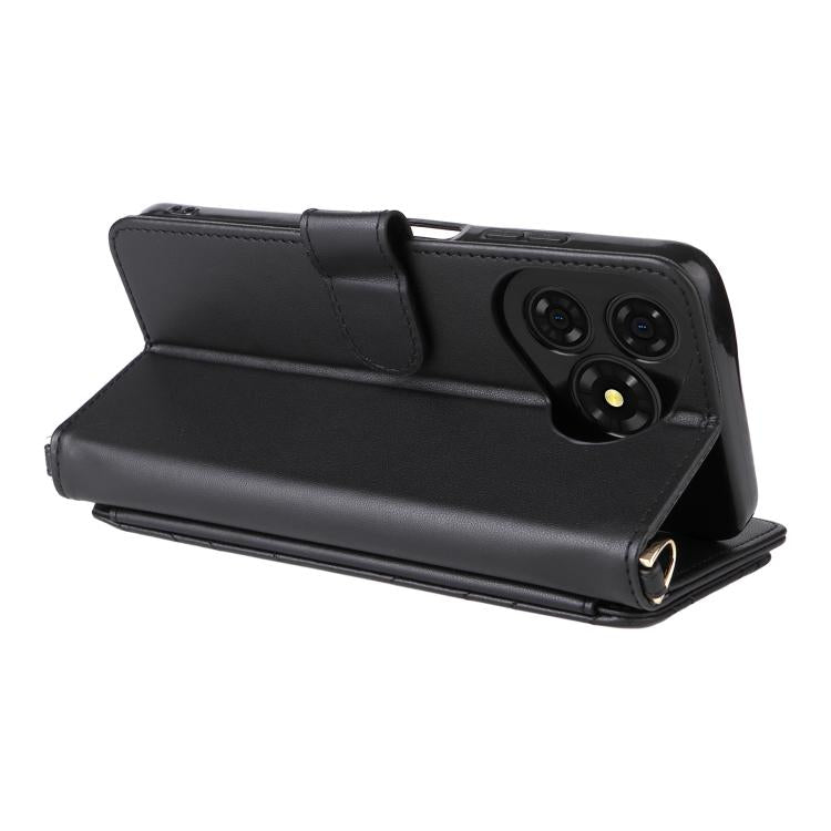 For Ulefone Note 19 Multifunctional 6-Card Slots Leather Phone Case with Wrist Strap