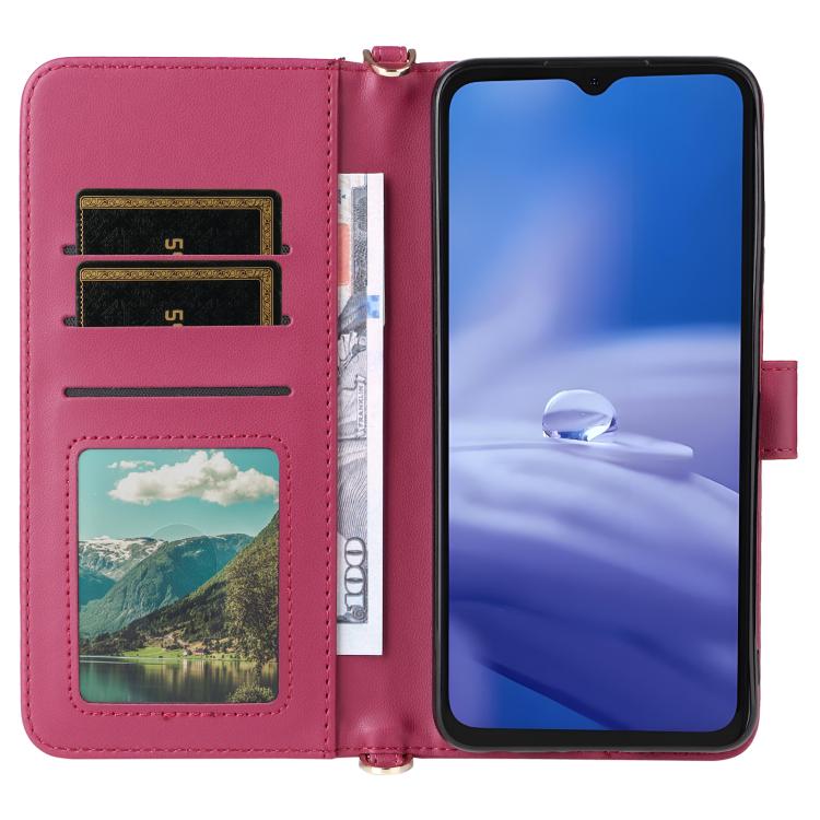 For Ulefone Note 19 Multifunctional 6-Card Slots Leather Phone Case with Wrist Strap