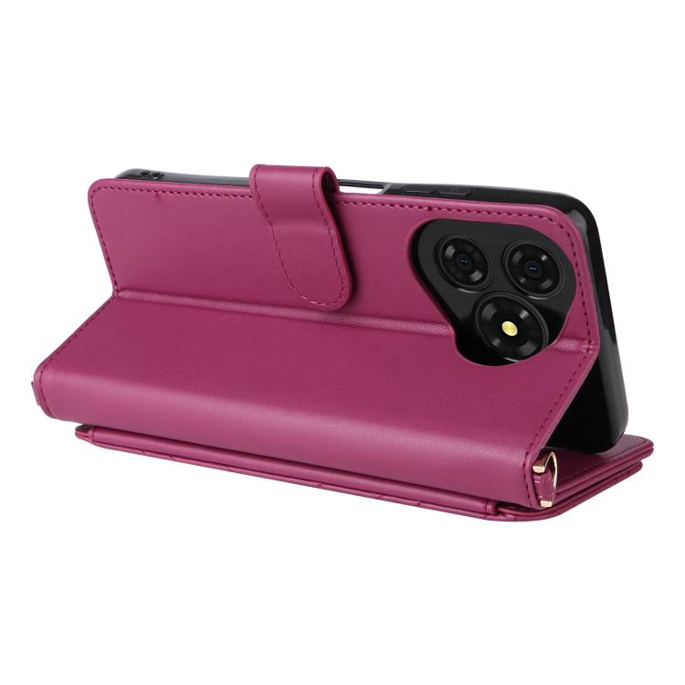 For Ulefone Note 19 Multifunctional 6-Card Slots Leather Phone Case with Wrist Strap