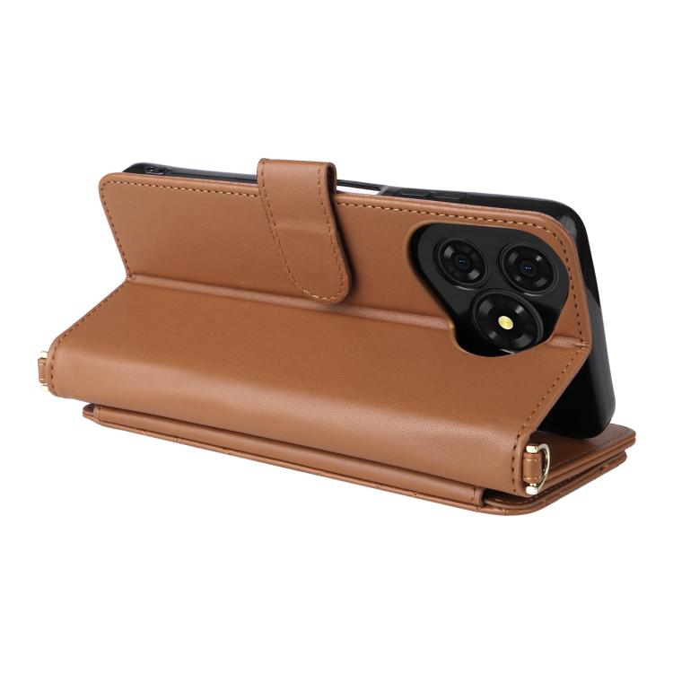 For Ulefone Note 19 Multifunctional 6-Card Slots Leather Phone Case with Wrist Strap