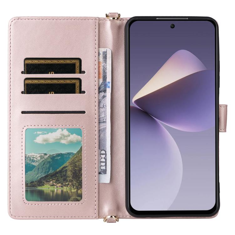 For Oukitel C58 / C58 Pro Multifunctional 6-Card Slots Leather Phone Case with Wrist Strap