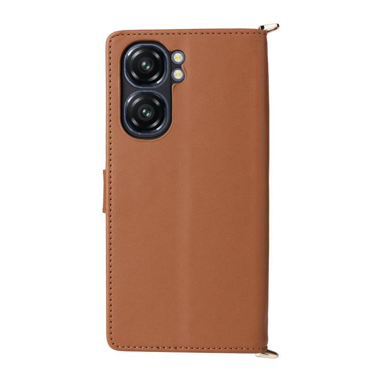 For Oukitel C58 / C58 Pro Multifunctional 6-Card Slots Leather Phone Case with Wrist Strap