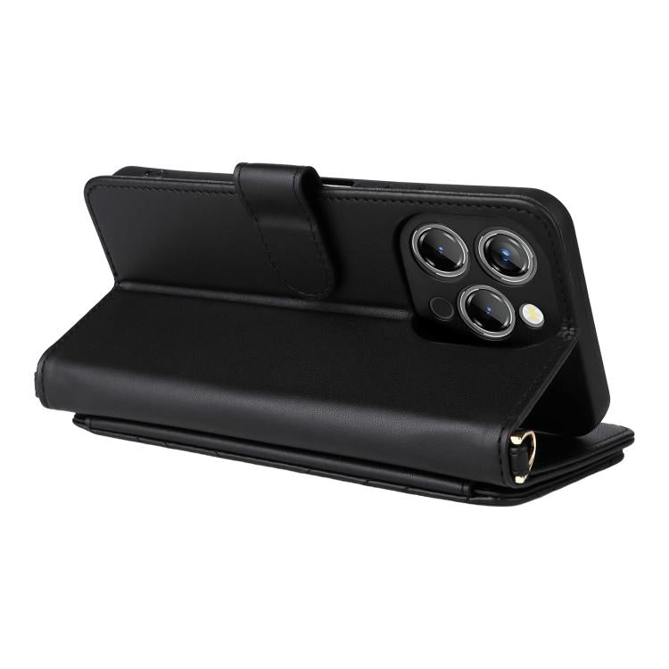 For Oukitel P1 Multifunctional 6-Card Slots Leather Phone Case with Wrist Strap