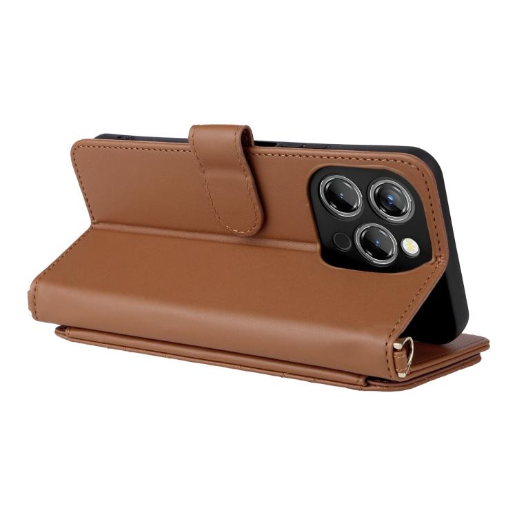 For Oukitel P1 Multifunctional 6-Card Slots Leather Phone Case with Wrist Strap