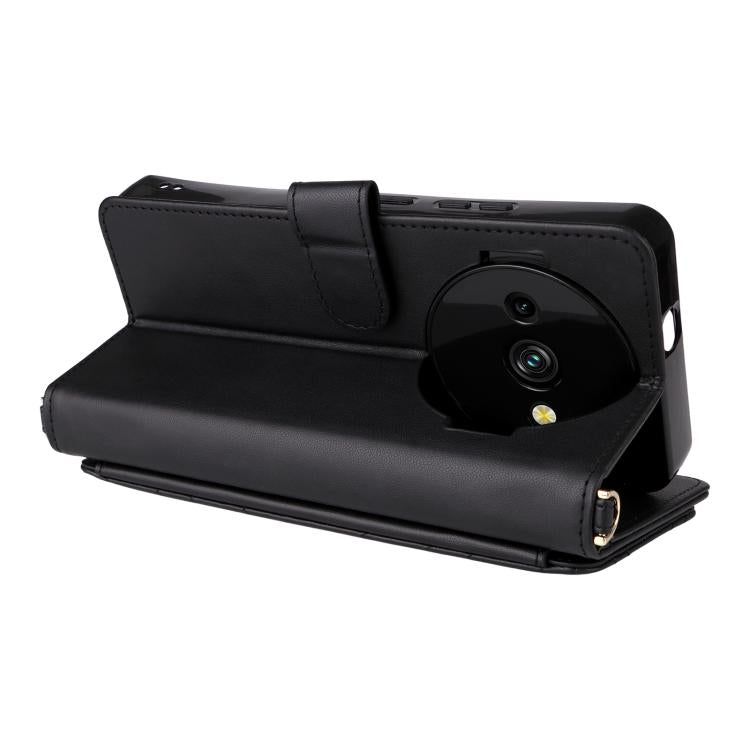For Oukitel C59 / C59 Pro Multifunctional 6-Card Slots Leather Phone Case with Wrist Strap