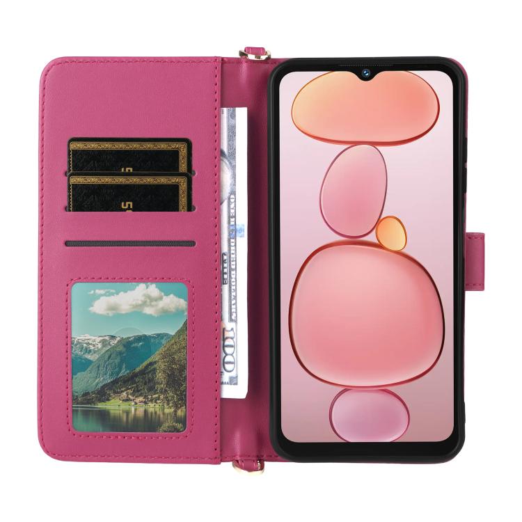 For Oukitel C3 4G 2025 Multifunctional 6-Card Slots Leather Phone Case with Wrist Strap
