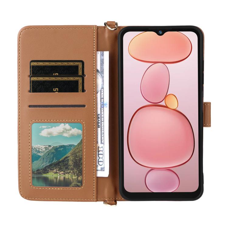 For Oukitel C3 4G 2025 Multifunctional 6-Card Slots Leather Phone Case with Wrist Strap