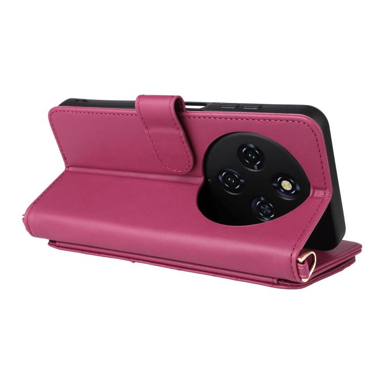 For Oukitel C5 4G 2025 Multifunctional 6-Card Slots Leather Phone Case with Wrist Strap