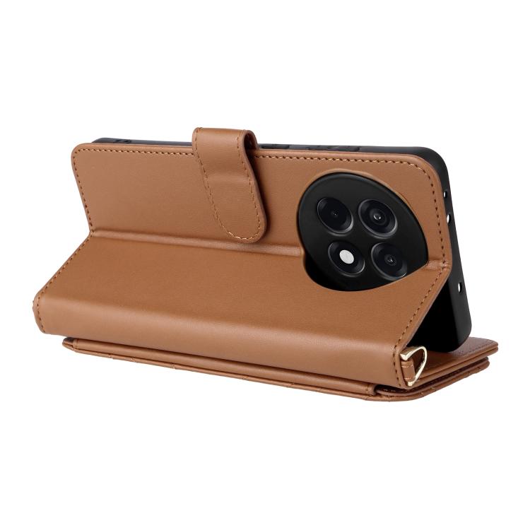For OnePlus Ace 5 / Ace 5 Pro 5G / 13R 5G Multifunctional 6-Card Slots Leather Phone Case with Wrist Strap