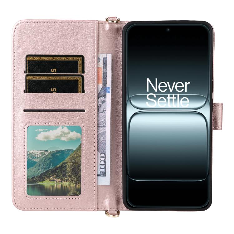 For OnePlus 13T 5G Multifunctional 6-Card Slots Leather Phone Case with Wrist Strap