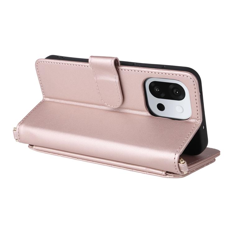 For OnePlus 13T 5G Multifunctional 6-Card Slots Leather Phone Case with Wrist Strap