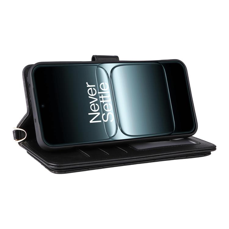 For OnePlus 13T 5G Multifunctional 6-Card Slots Leather Phone Case with Wrist Strap