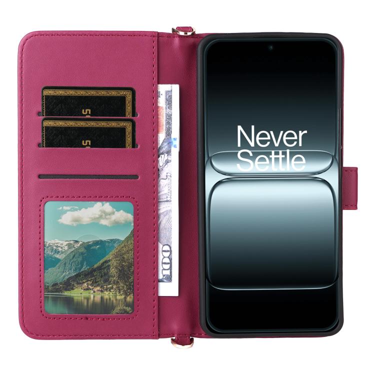 For OnePlus 13T 5G Multifunctional 6-Card Slots Leather Phone Case with Wrist Strap