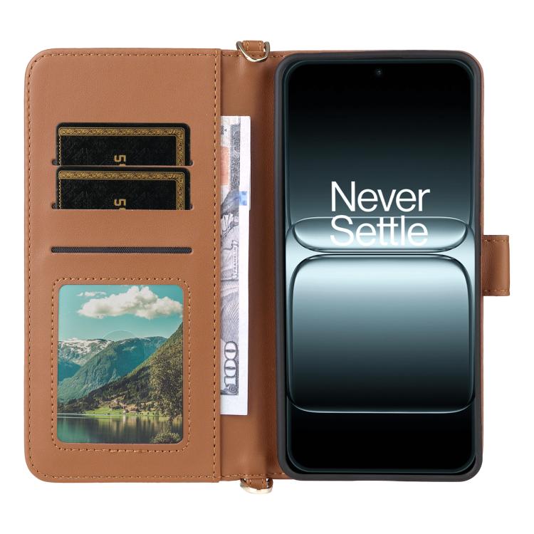 For OnePlus 13T 5G Multifunctional 6-Card Slots Leather Phone Case with Wrist Strap