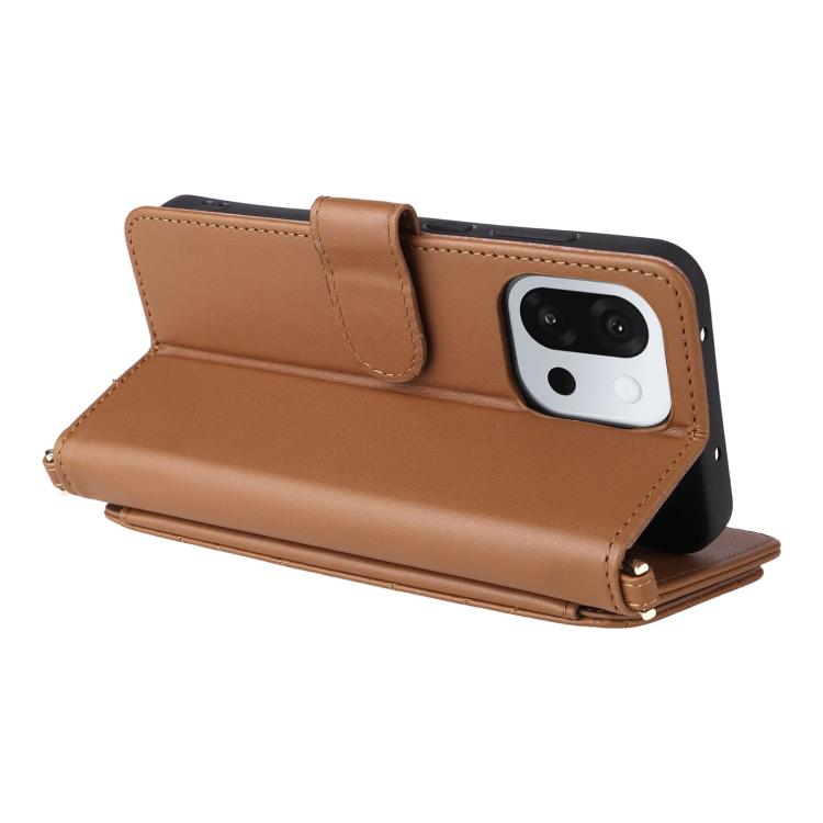For OnePlus 13T 5G Multifunctional 6-Card Slots Leather Phone Case with Wrist Strap