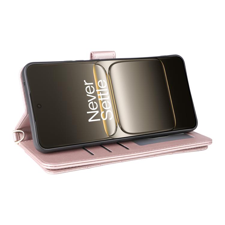 For OnePlus Nord CE5 / Ace 5 Racing 5G Multifunctional 6-Card Slots Leather Phone Case with Wrist Strap