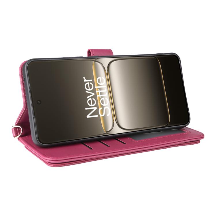 For OnePlus Nord CE5 / Ace 5 Racing 5G Multifunctional 6-Card Slots Leather Phone Case with Wrist Strap
