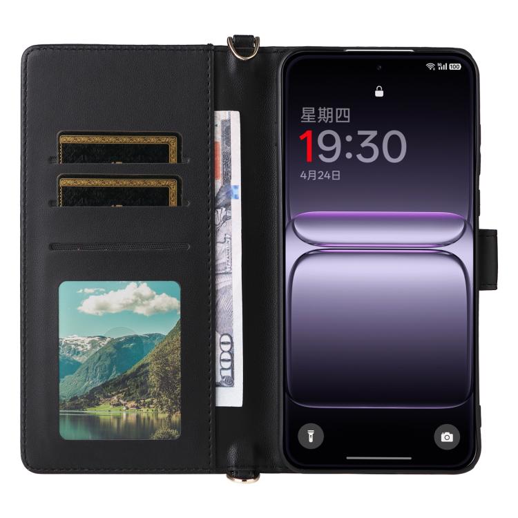 For OnePlus Nord 5 / OnePlus Ace 5 Ultra Multifunctional 6-Card Slots Leather Phone Case with Wrist Strap