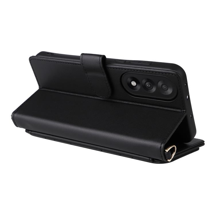 For OnePlus Nord 5 / OnePlus Ace 5 Ultra Multifunctional 6-Card Slots Leather Phone Case with Wrist Strap