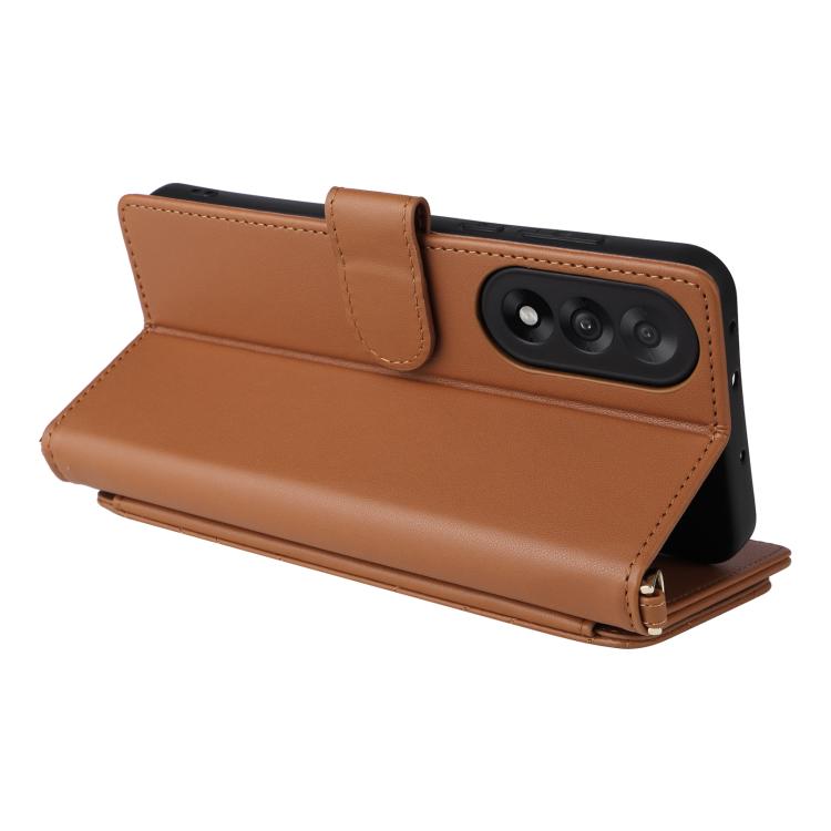 For OnePlus Nord 5 / OnePlus Ace 5 Ultra Multifunctional 6-Card Slots Leather Phone Case with Wrist Strap