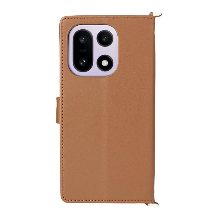 For OnePlus 15 Multifunctional 6-Card Slots Leather Phone Case with Wrist Strap