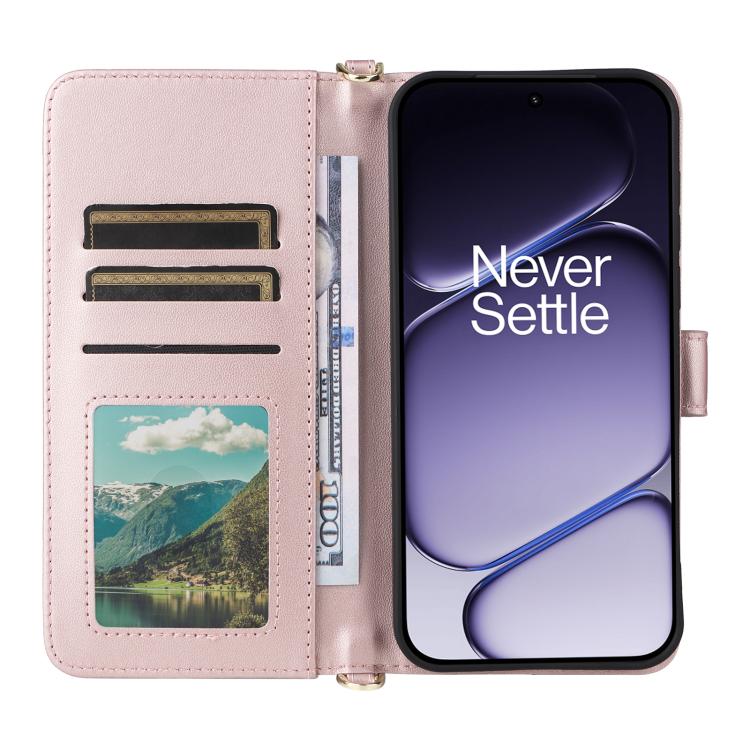 For OnePlus Turbo 6 / Turbo 6V / Nord 6 Multifunctional 6-Card Slots Leather Phone Case with Wrist Strap
