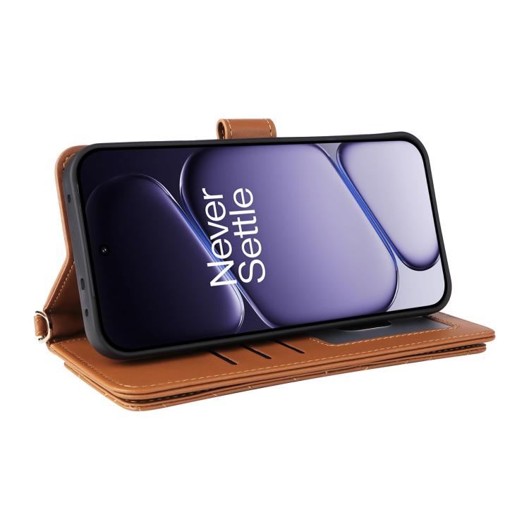 For OnePlus Turbo 6 / Turbo 6V / Nord 6 Multifunctional 6-Card Slots Leather Phone Case with Wrist Strap
