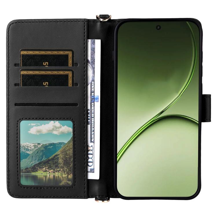 For OnePlus 15T 5G Multifunctional 6-Card Slots Leather Phone Case with Wrist Strap