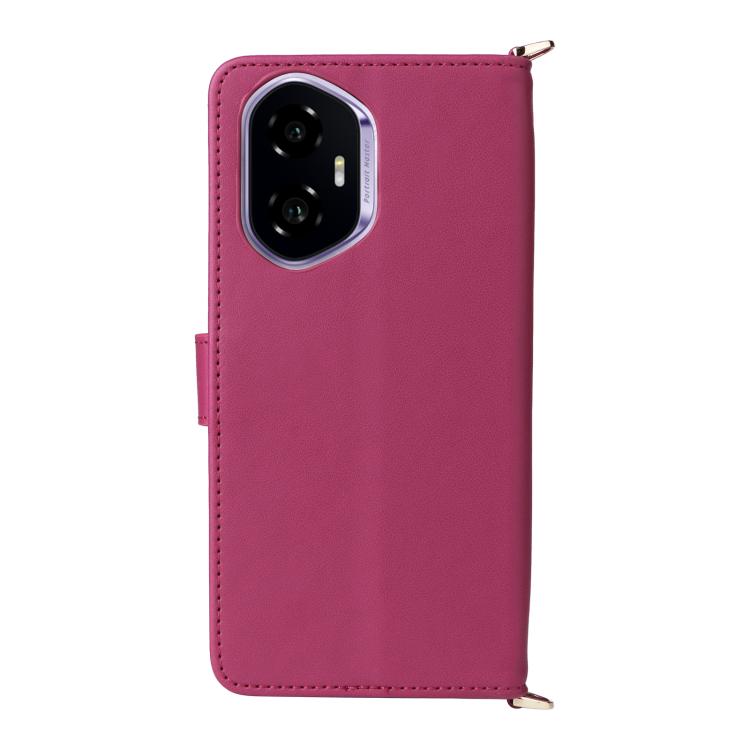 For Honor 300 5G Multifunctional 6-Card Slots Leather Phone Case with Wrist Strap