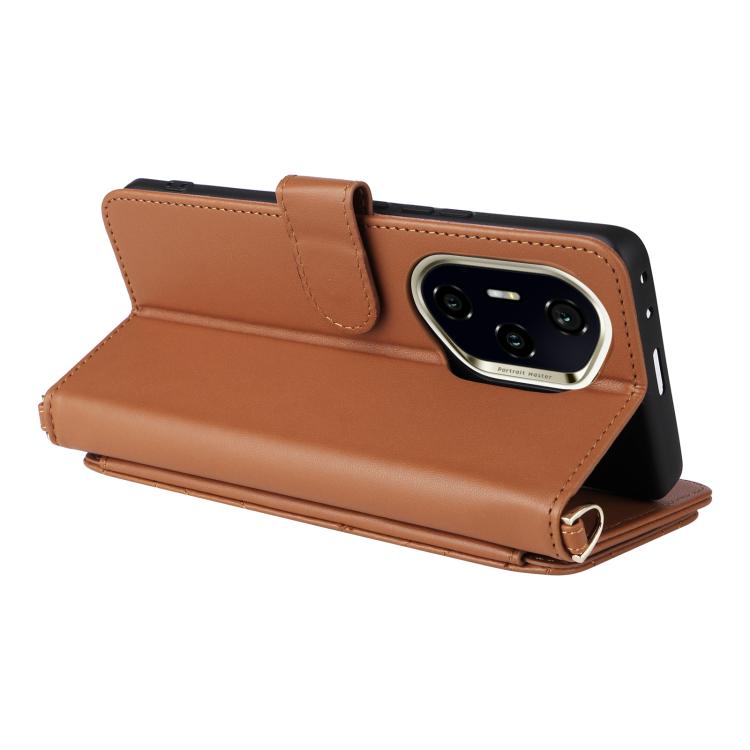 For Honor 300 Pro 5G / 300 Ultra 5G Multifunctional 6-Card Slots Leather Phone Case with Wrist Strap