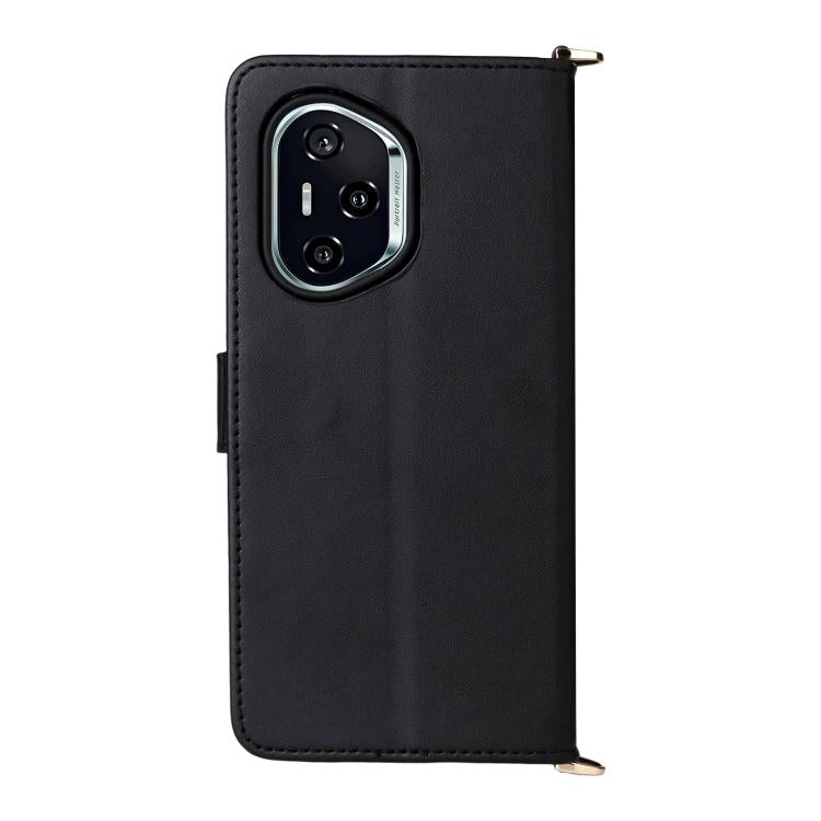 For Honor 400 Global 156.5mm Multifunctional 6-Card Slots Leather Phone Case with Wrist Strap