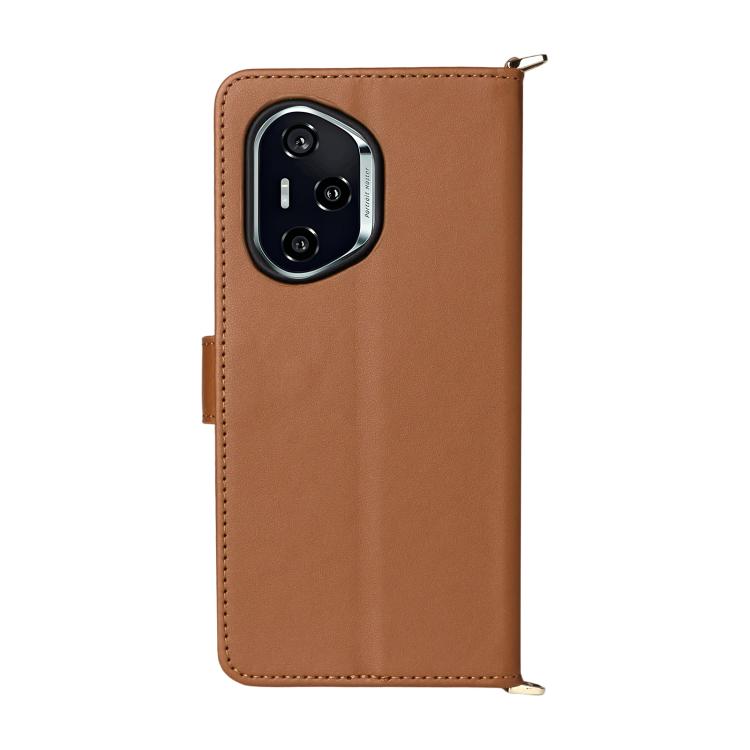 For Honor 400 Global 156.5mm Multifunctional 6-Card Slots Leather Phone Case with Wrist Strap
